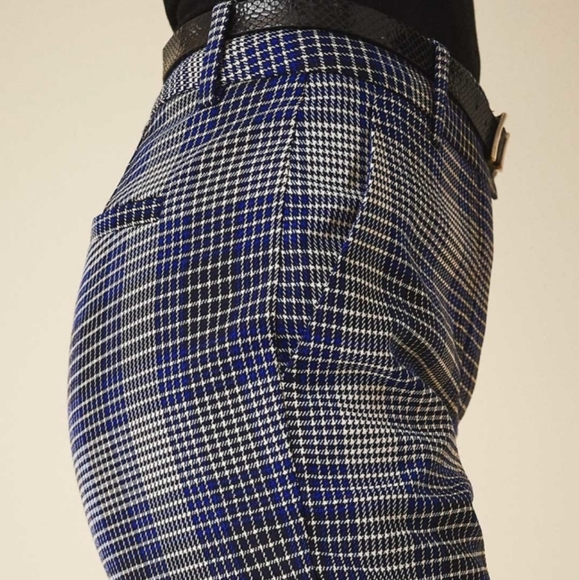 Reiss Josie taylored Trousers, Blue Plaid, Size 2 - Picture 3 of 13